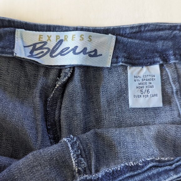 Vintage Express Bleus High-Waisted Capri Jeans  Side Zip, Pleated Front - Picture 4 of 7